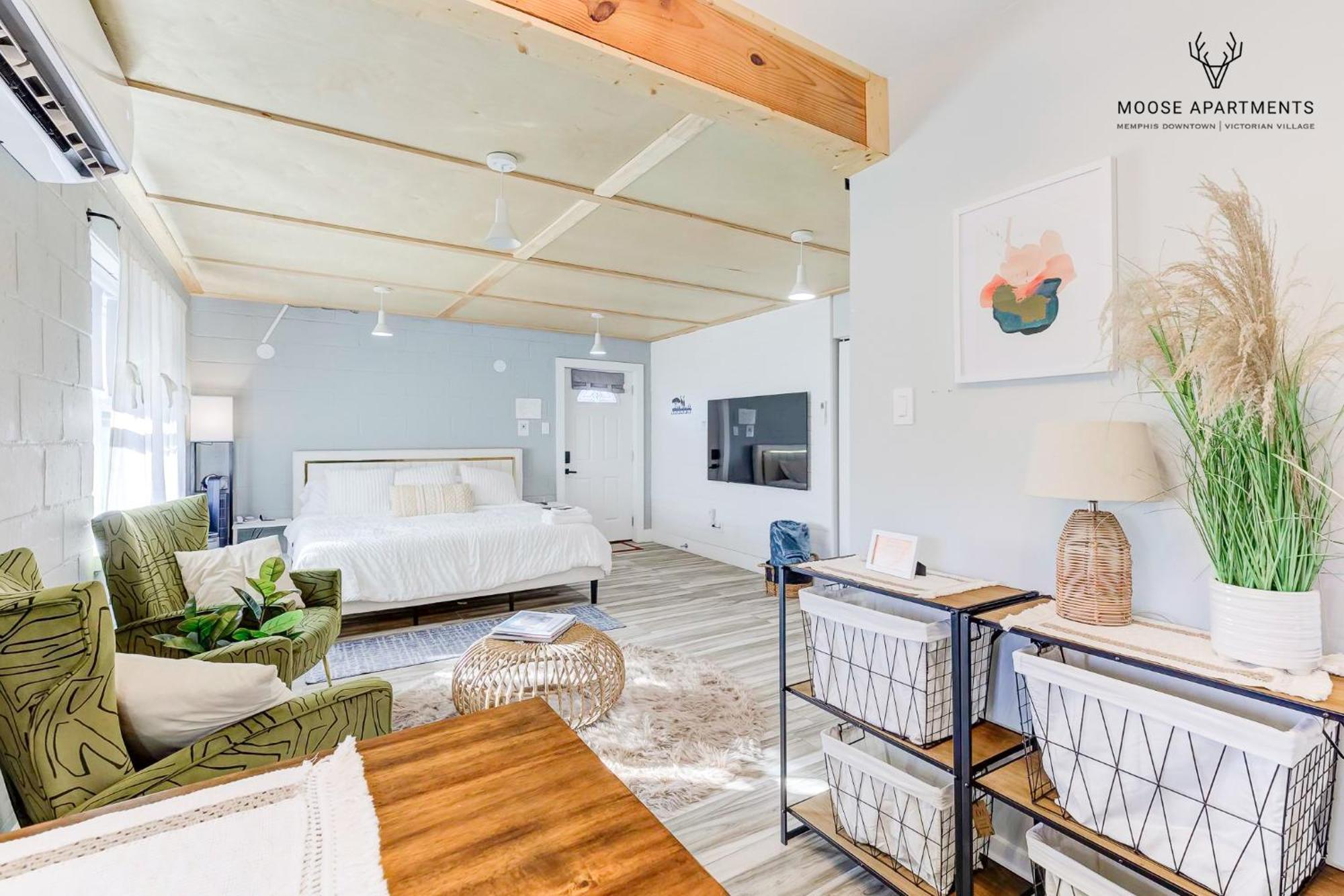 The Moose #6 - Modern Luxe Studio With Free Parking & King Bed Memphis Exterior foto